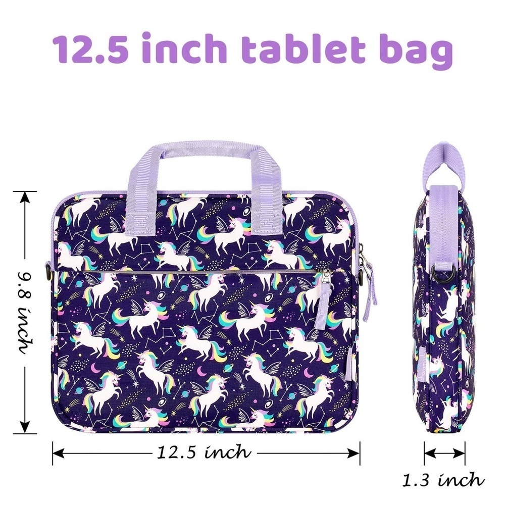 Unicorn Purple Tablet Bag 12.5 Inch - Picture 2 of 7
